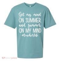 Got My Mind On Summer Teacher Life Sueded Cloud Jersey T-Shirt thumb 0