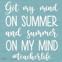 Got My Mind On Summer Teacher Life Sueded Cloud Jersey T-Shirt thumb 2
