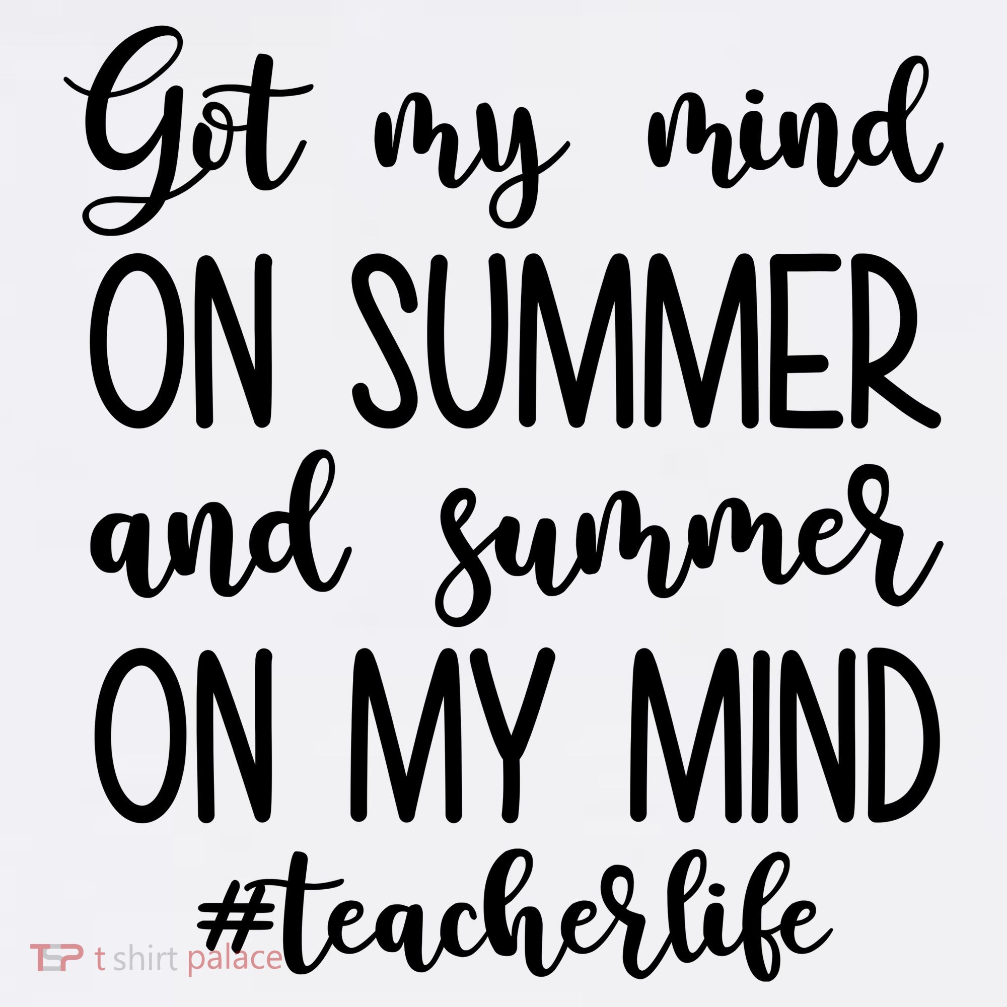 Got My Mind On Summer Teacher Life Comfort Colors Garment-Dyed Hooded Sweatshirt