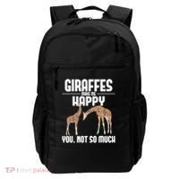 Giraffes Make Me Happy Safari Zoo Animal Lover Giraffe Backpack thumb 0