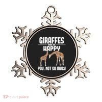 Giraffes Make Me Happy Safari Zoo Animal Lover Giraffe Ornament thumb 0