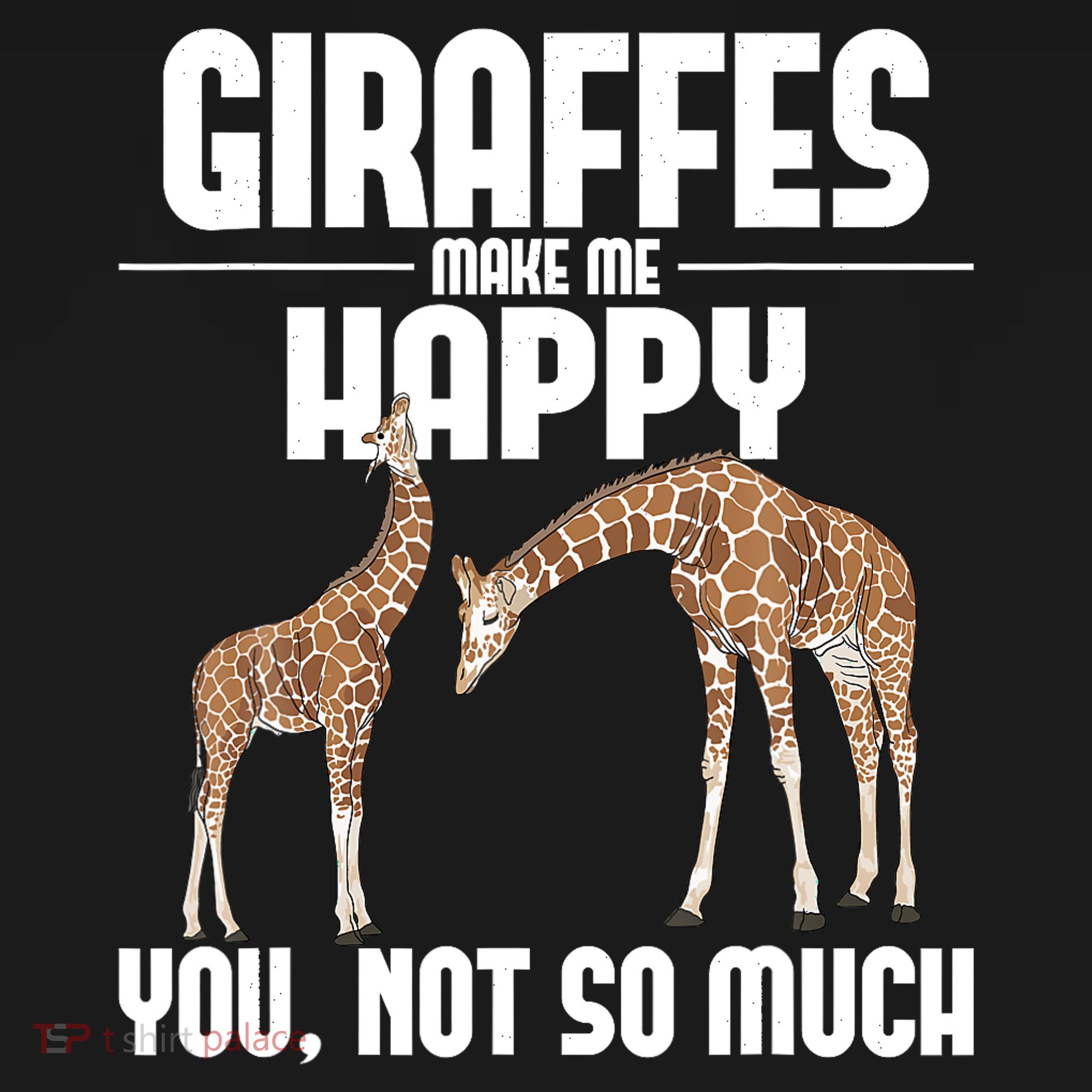 Giraffes Make Me Happy Safari Zoo Animal Lover Giraffe Ornament