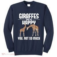 Giraffes Make Me Happy Safari Zoo Animal Lover Giraffe Sweatshirt thumb 0