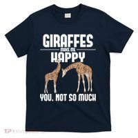 Giraffes Make Me Happy Safari Zoo Animal Lover Giraffe T-Shirt thumb 0