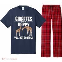 Giraffes Make Me Happy Safari Zoo Animal Lover Giraffe Pajama Set thumb 0