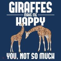 Giraffes Make Me Happy Safari Zoo Animal Lover Giraffe Women's Hoodie thumb 2