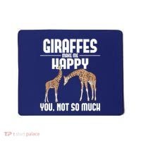 Giraffes Make Me Happy Safari Zoo Animal Lover Giraffe Mousepad thumb 0