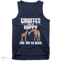 Giraffes Make Me Happy Safari Zoo Animal Lover Giraffe Tank Top thumb 0