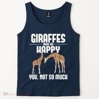 Giraffes Make Me Happy Safari Zoo Animal Lover Giraffe Tank Top thumb 2