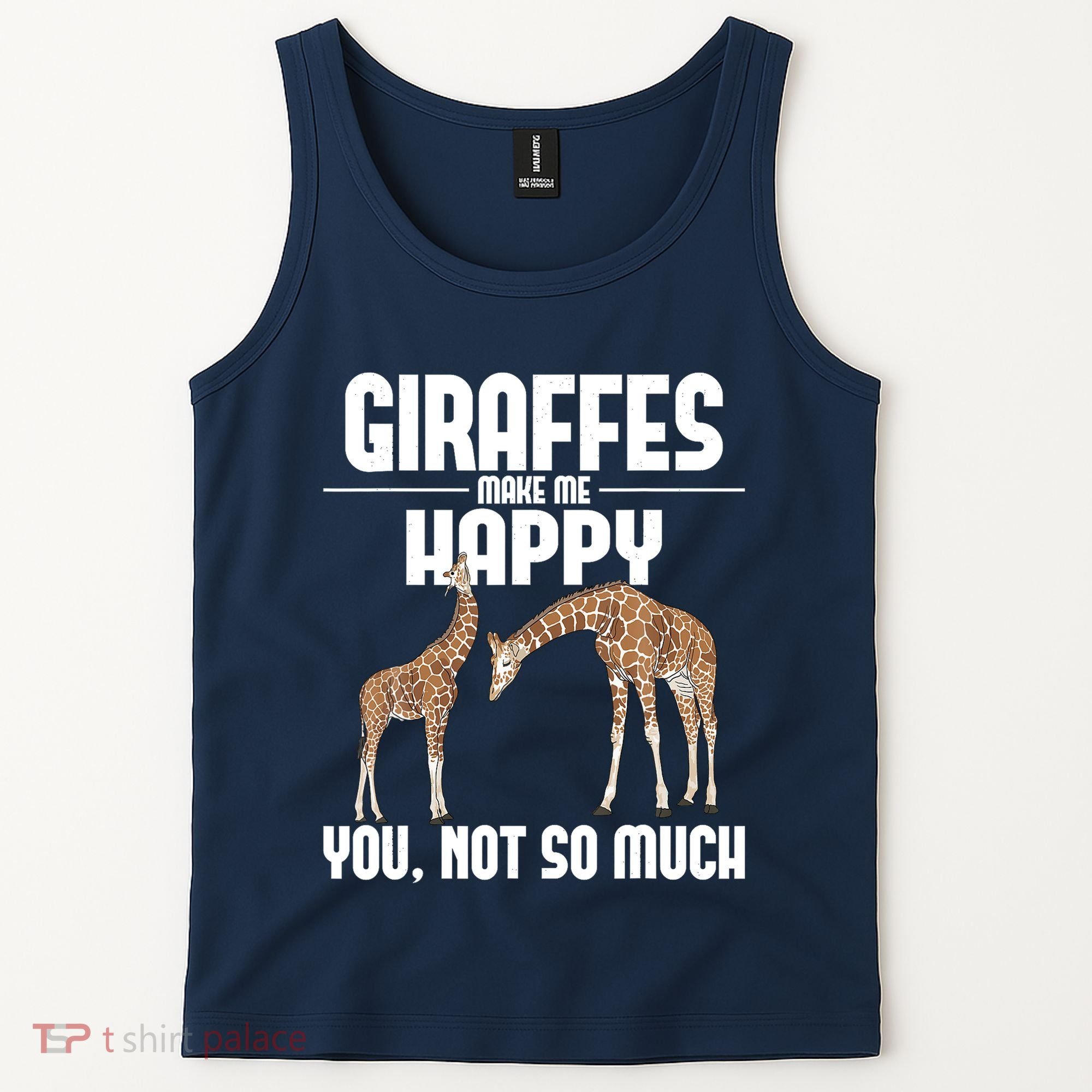 Giraffes Make Me Happy Safari Zoo Animal Lover Giraffe Tank Top
