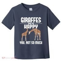 Giraffes Make Me Happy Safari Zoo Animal Lover Giraffe Toddler T-Shirt thumb 0
