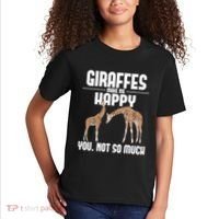 Giraffes Make Me Happy Safari Zoo Animal Lover Giraffe Kids T-Shirt thumb 2