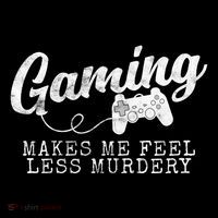 Gaming Makes Me Feel Less Murdery Funny Women's Hoodie thumb 2