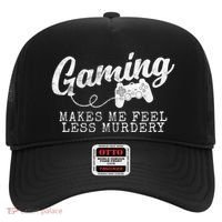 Gaming Makes Me Feel Less Murdery Funny Hat thumb 0