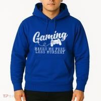 Gaming Makes Me Feel Less Murdery Funny Hoodie thumb 2