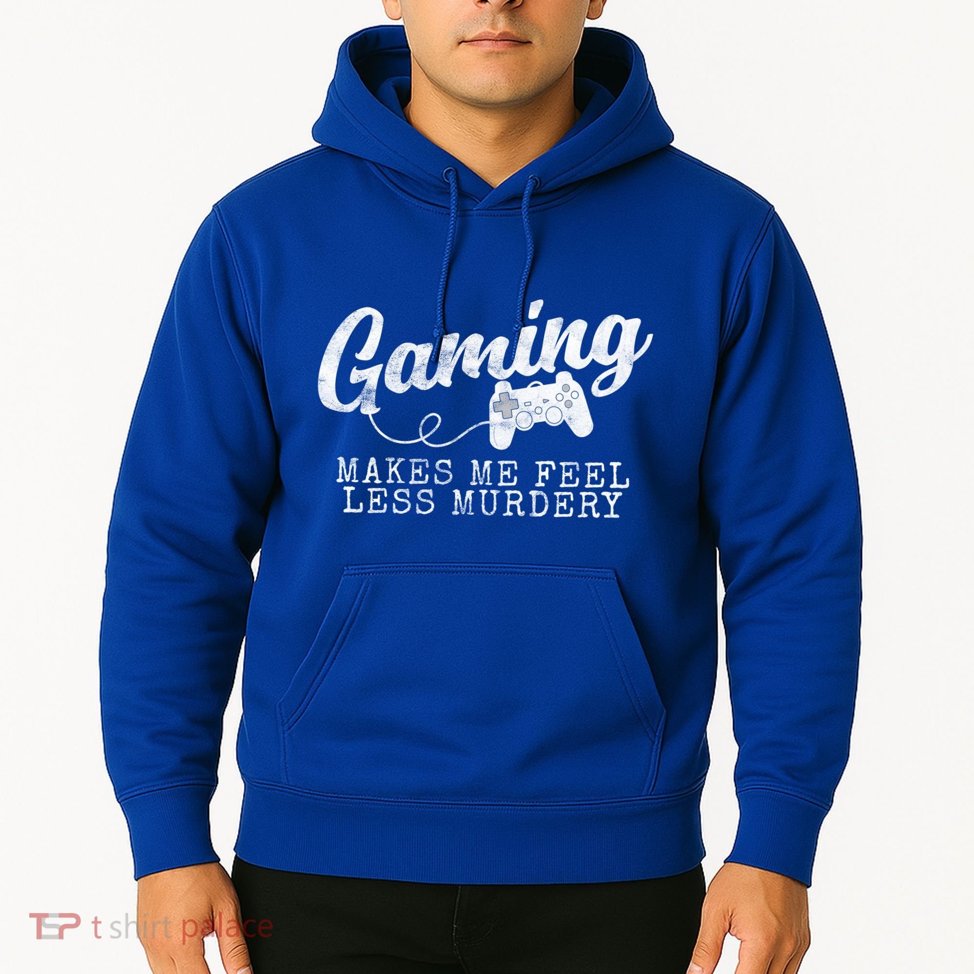 Gaming Makes Me Feel Less Murdery Funny Hoodie