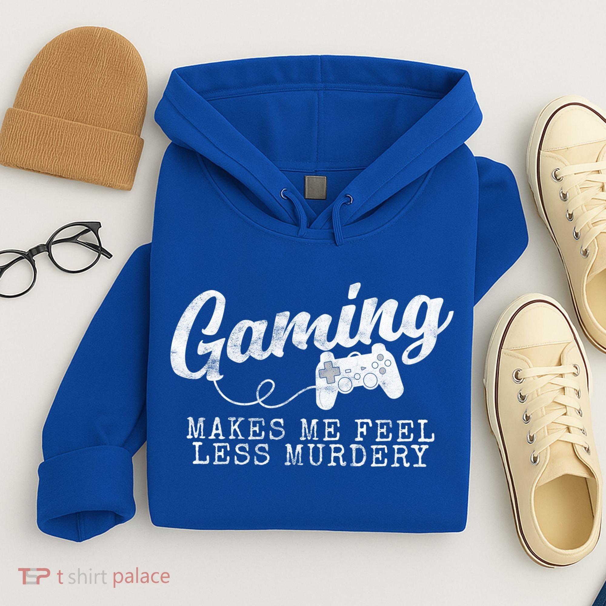 Gaming Makes Me Feel Less Murdery Funny Hoodie