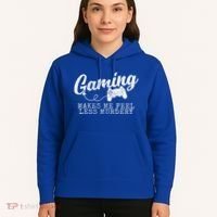 Gaming Makes Me Feel Less Murdery Funny Hoodie thumb 5