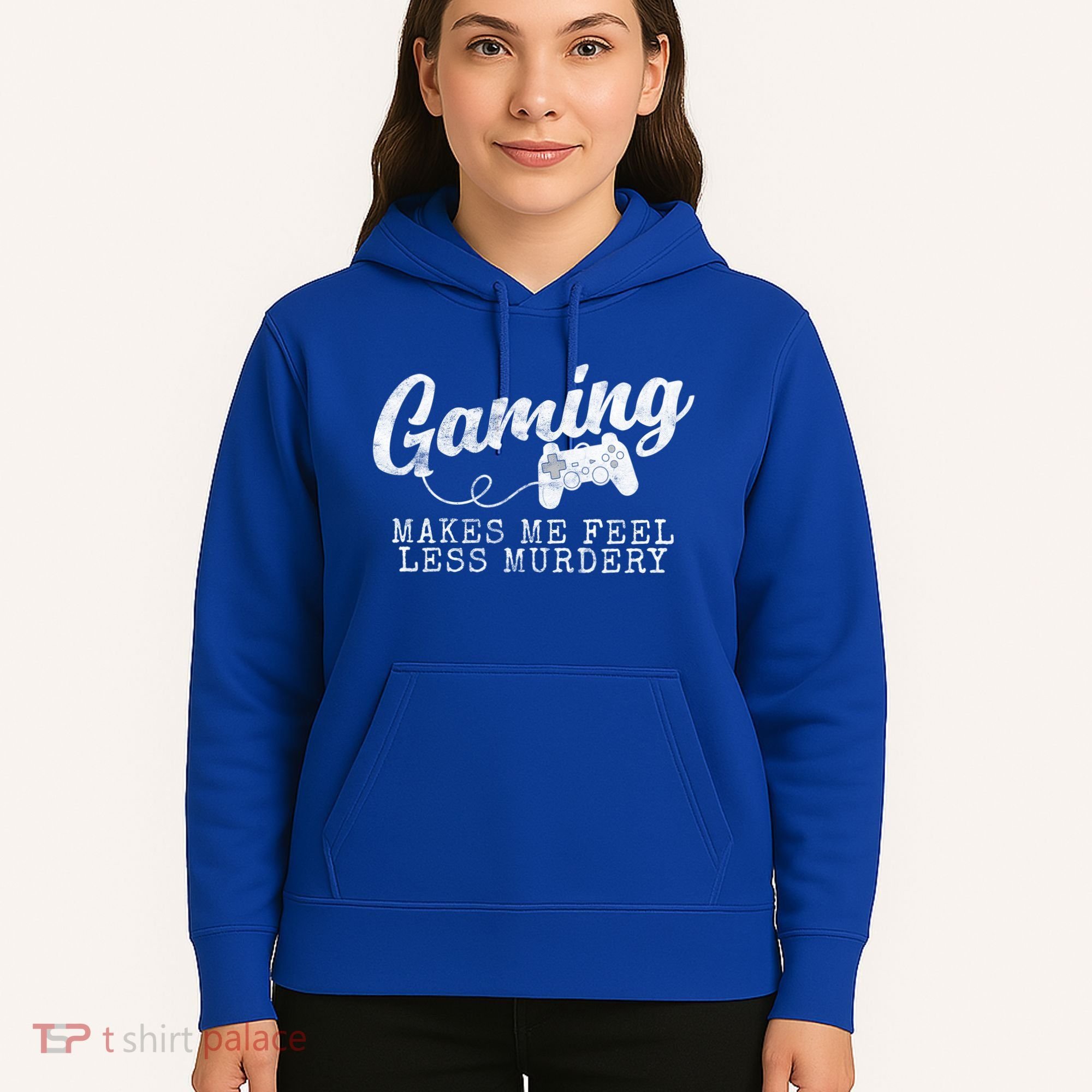 Gaming Makes Me Feel Less Murdery Funny Hoodie