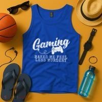 Gaming Makes Me Feel Less Murdery Funny Tank Top thumb 4