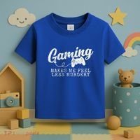 Gaming Makes Me Feel Less Murdery Funny Toddler T-Shirt thumb 3
