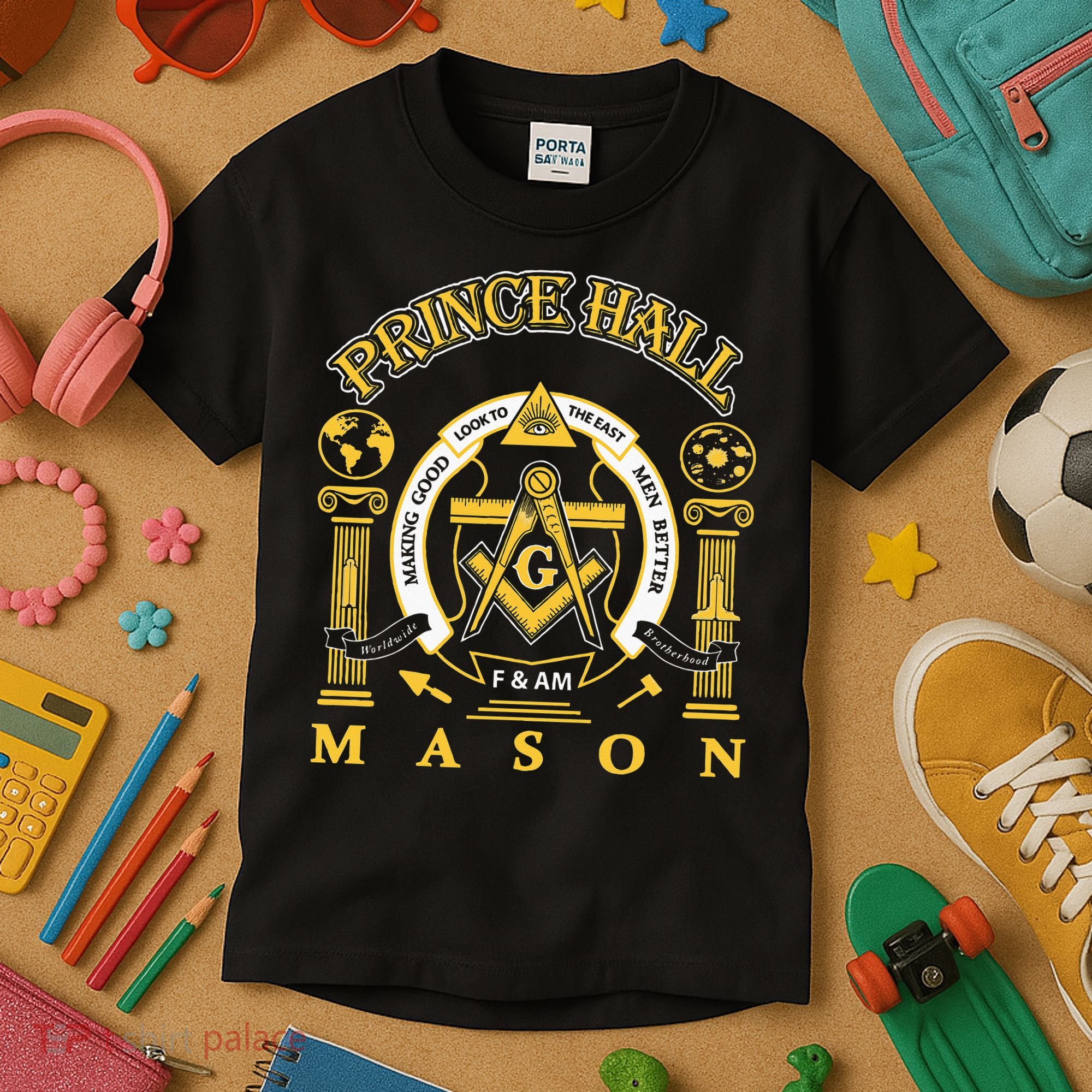 Greats Mason Masonic Prince Hall Masons Presidents Day Gift Kids T-Shirt