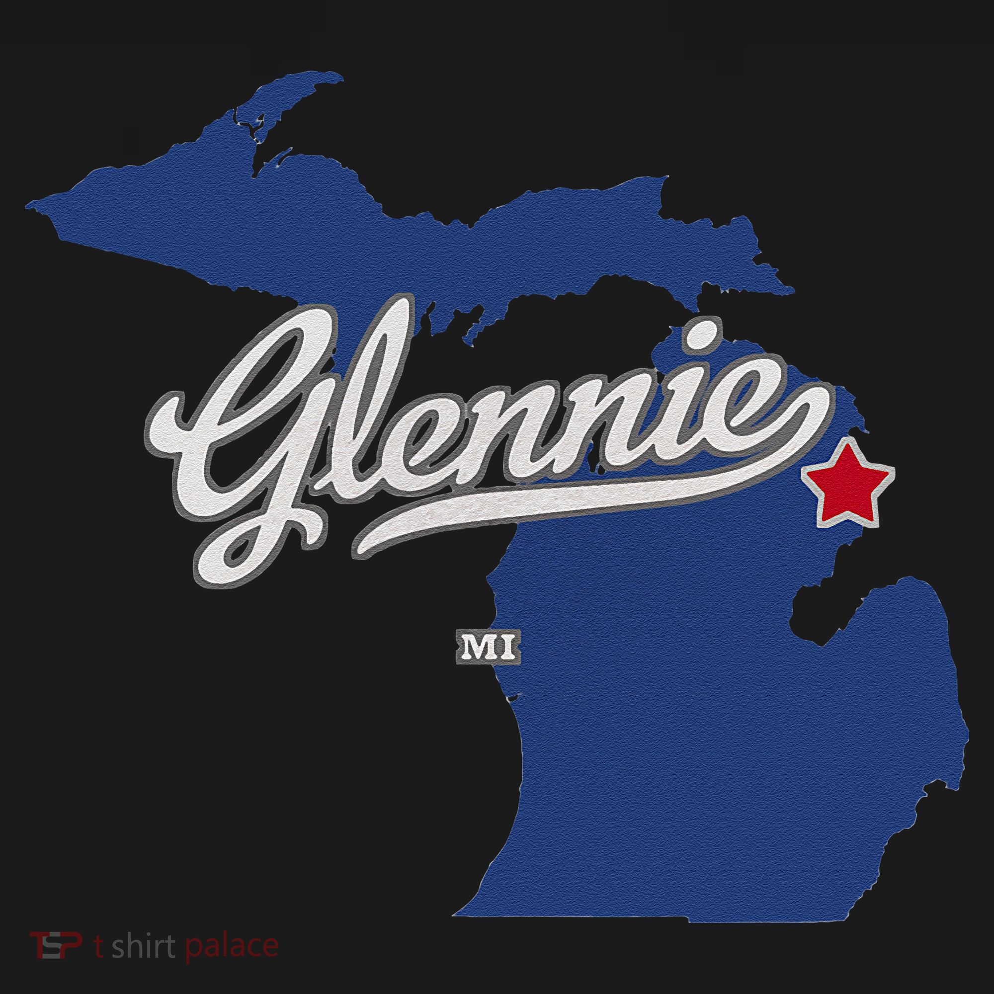 Glennie Michigan MI Map Backpack