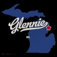 Glennie Michigan MI Map Ornament thumb 1