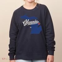 Glennie Michigan MI Map Women's Sweatshirt thumb 0