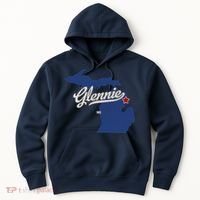 Glennie Michigan MI Map Hoodie thumb 0