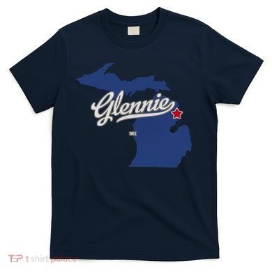 Glennie Michigan MI Map T-Shirt