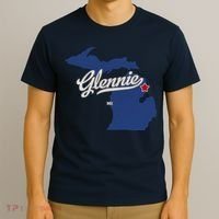 Glennie Michigan MI Map T-Shirt thumb 3