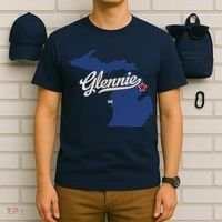 Glennie Michigan MI Map T-Shirt thumb 6