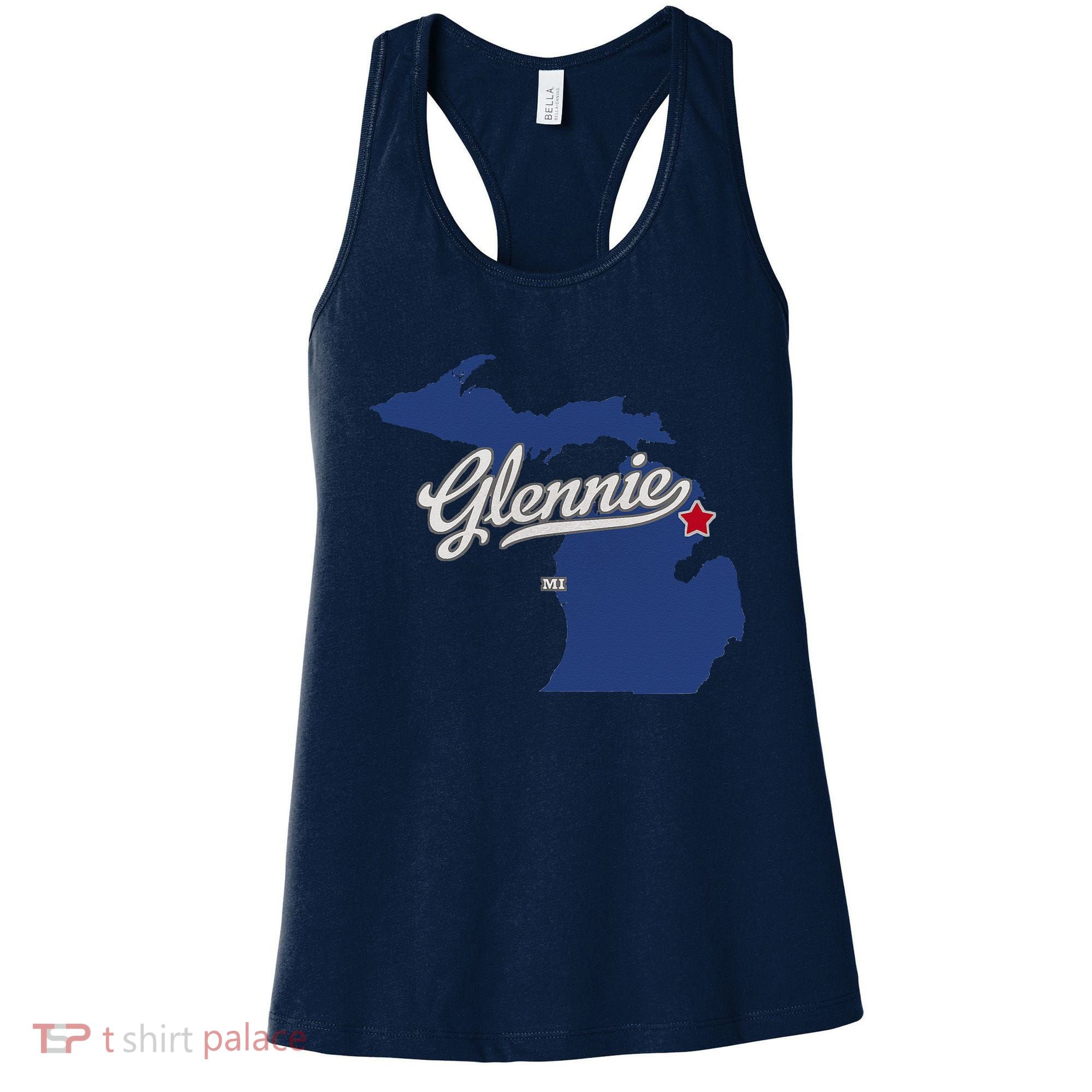 Glennie Michigan MI Map Women's Tank Top