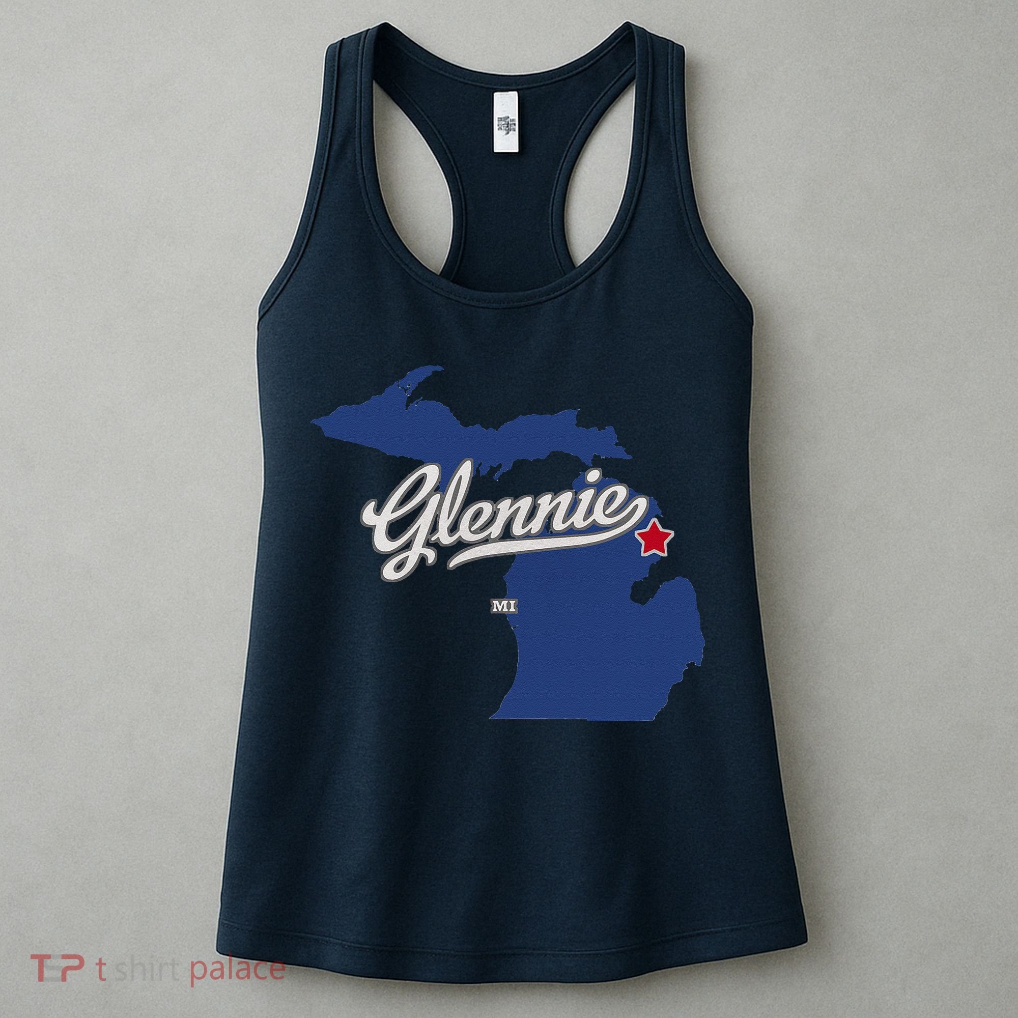 Glennie Michigan MI Map Women's Tank Top