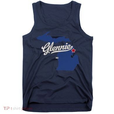 Glennie Michigan MI Map Tank Top