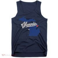 Glennie Michigan MI Map Tank Top thumb 0