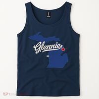 Glennie Michigan MI Map Tank Top thumb 2