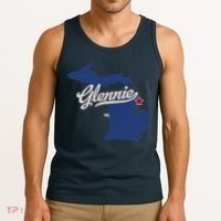 Glennie Michigan MI Map Tank Top thumb 3