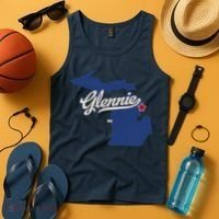 Glennie Michigan MI Map Tank Top thumb 4