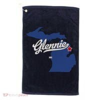 Glennie Michigan MI Map Golf Towel thumb 0