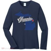 Glennie Michigan MI Map Women's Long Sleeve Shirt thumb 0