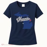 Glennie Michigan MI Map Women's T-Shirt thumb 0