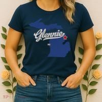 Glennie Michigan MI Map Women's T-Shirt thumb 2