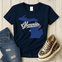 Glennie Michigan MI Map Women's T-Shirt thumb 3