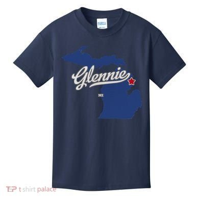Glennie Michigan MI Map Kids T-Shirt
