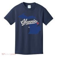 Glennie Michigan MI Map Kids T-Shirt thumb 0