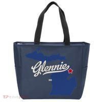 Glennie Michigan MI Map Tote Bag thumb 0