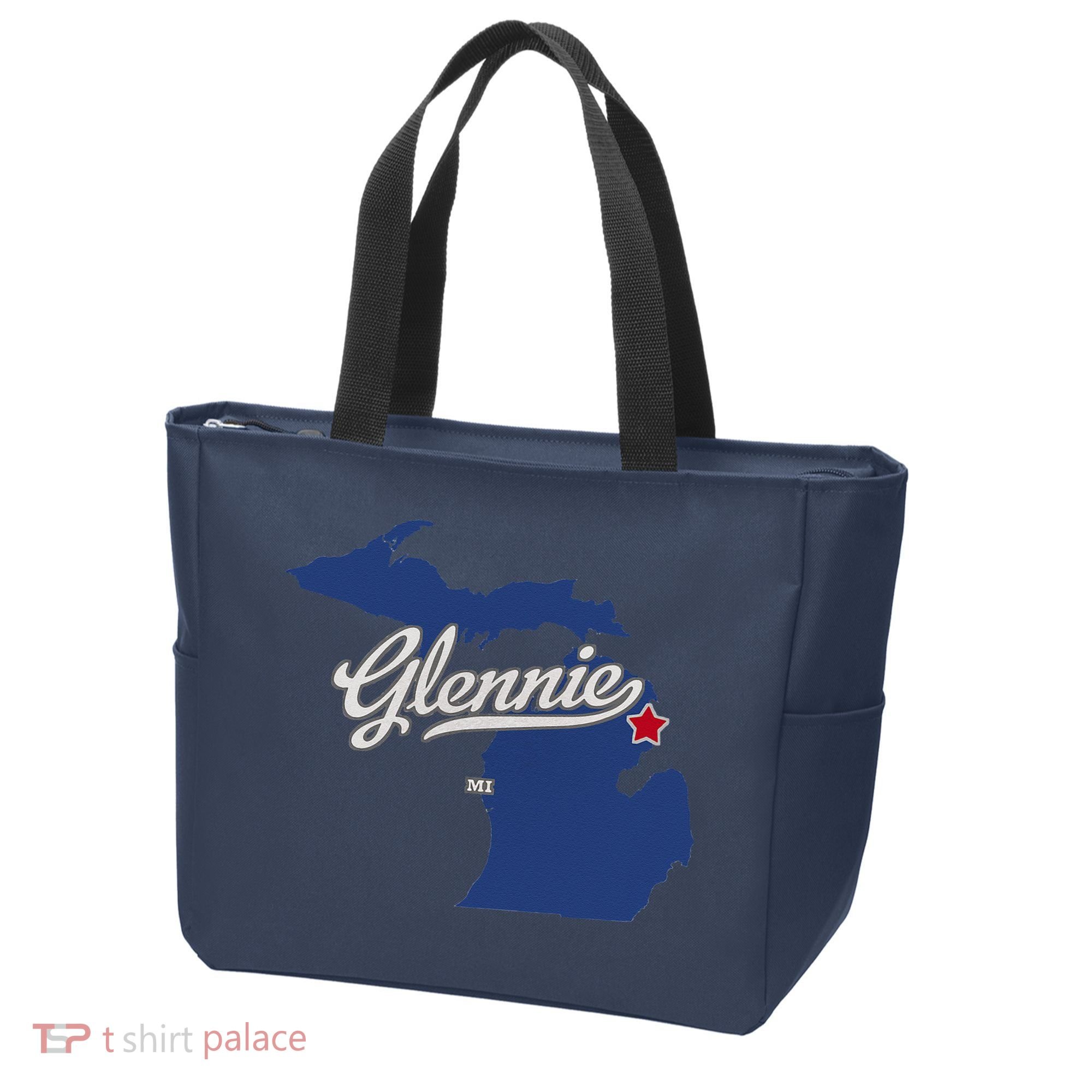 Glennie Michigan MI Map Tote Bag