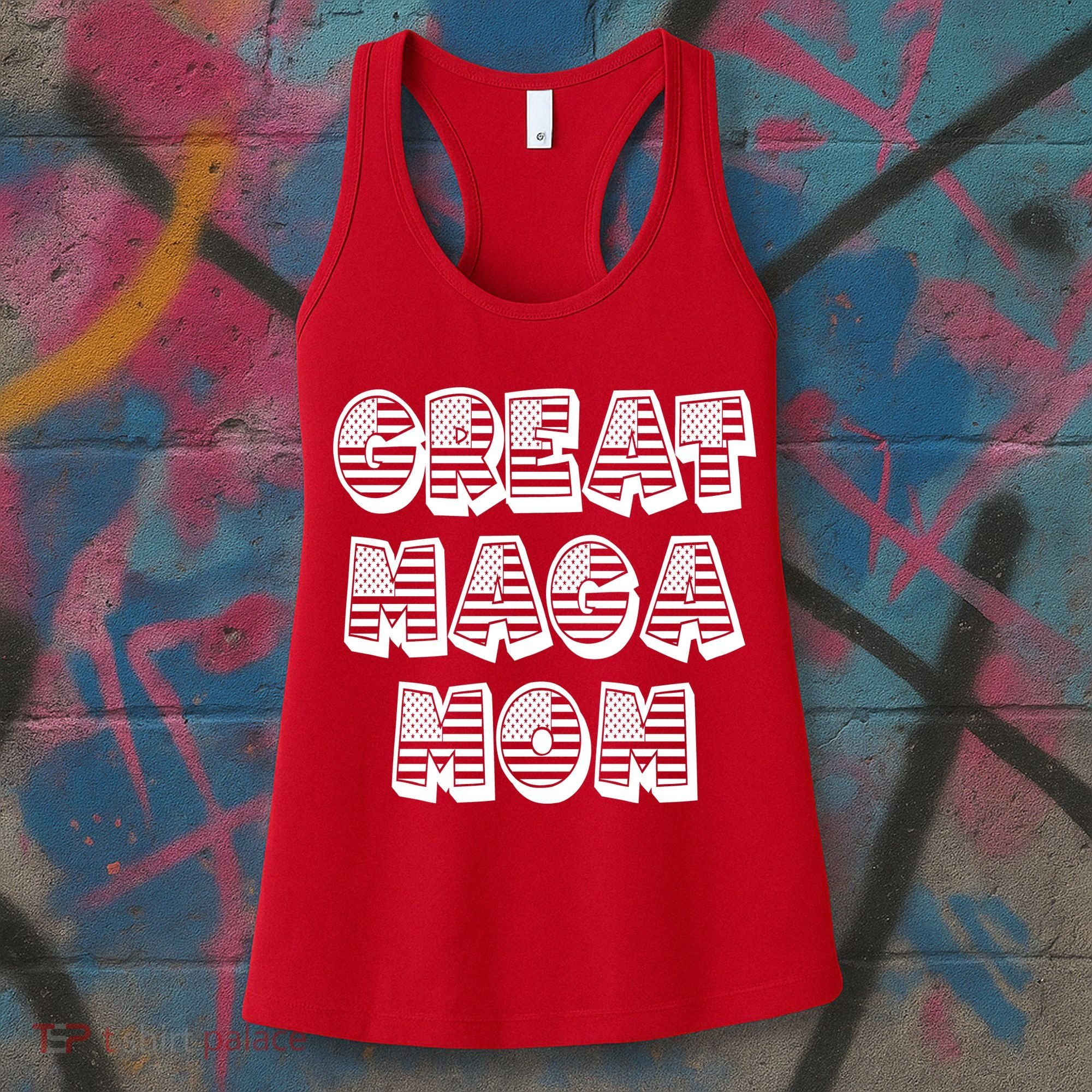 Great MAGA MOM Donald Trump Supporter Mother Gift Women's Tank Top